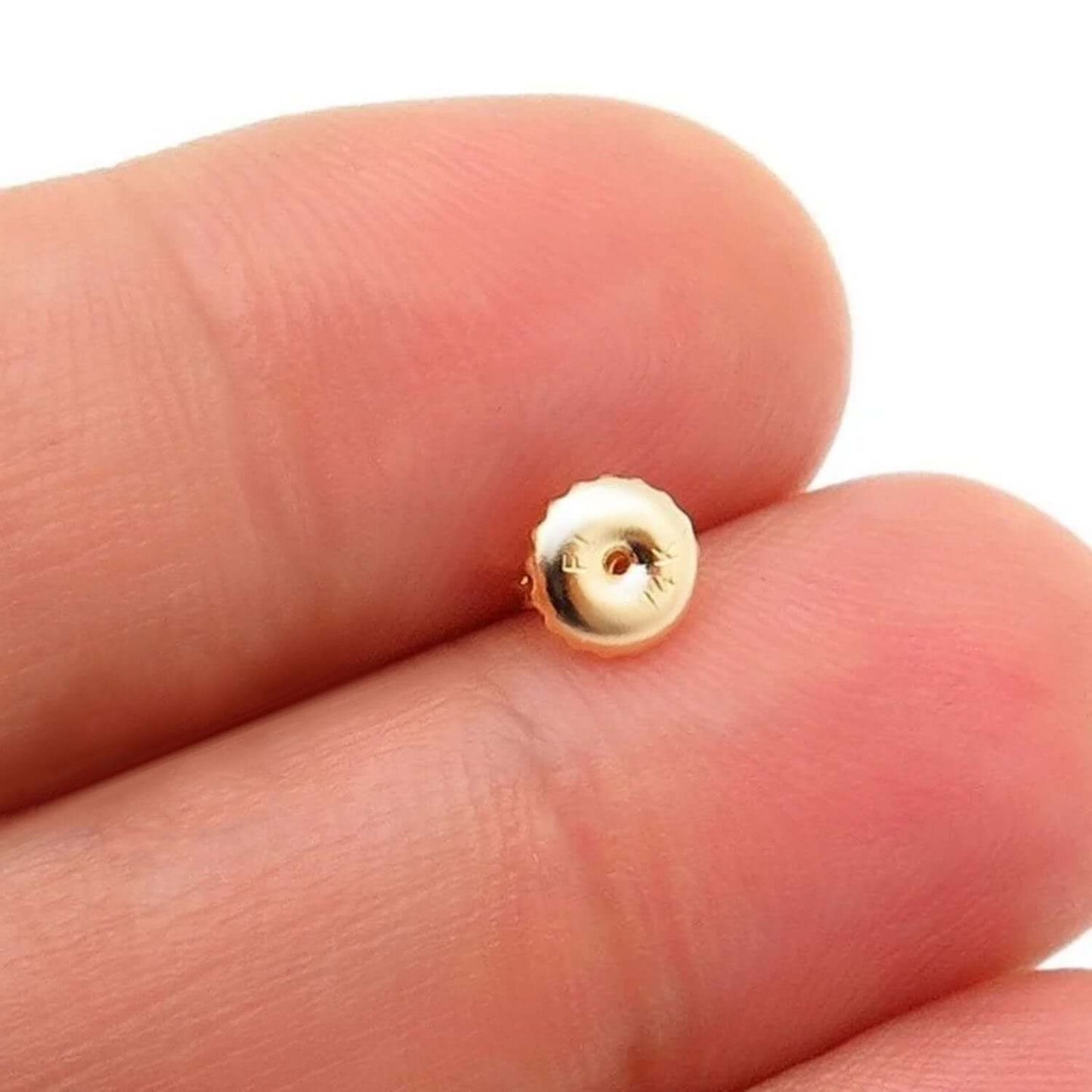 1 Piece Replacement Screw on Screw Off Earnut Earring Back 14K Yellow Gold