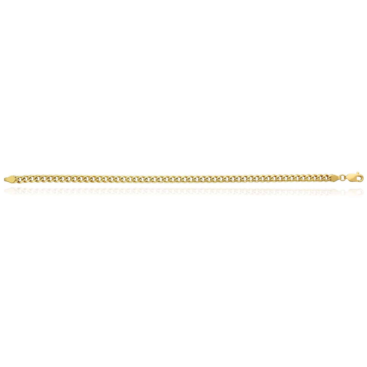 10K Yellow Gold 4.6mm Miami Cuban Bracelet (Hollow) 8"