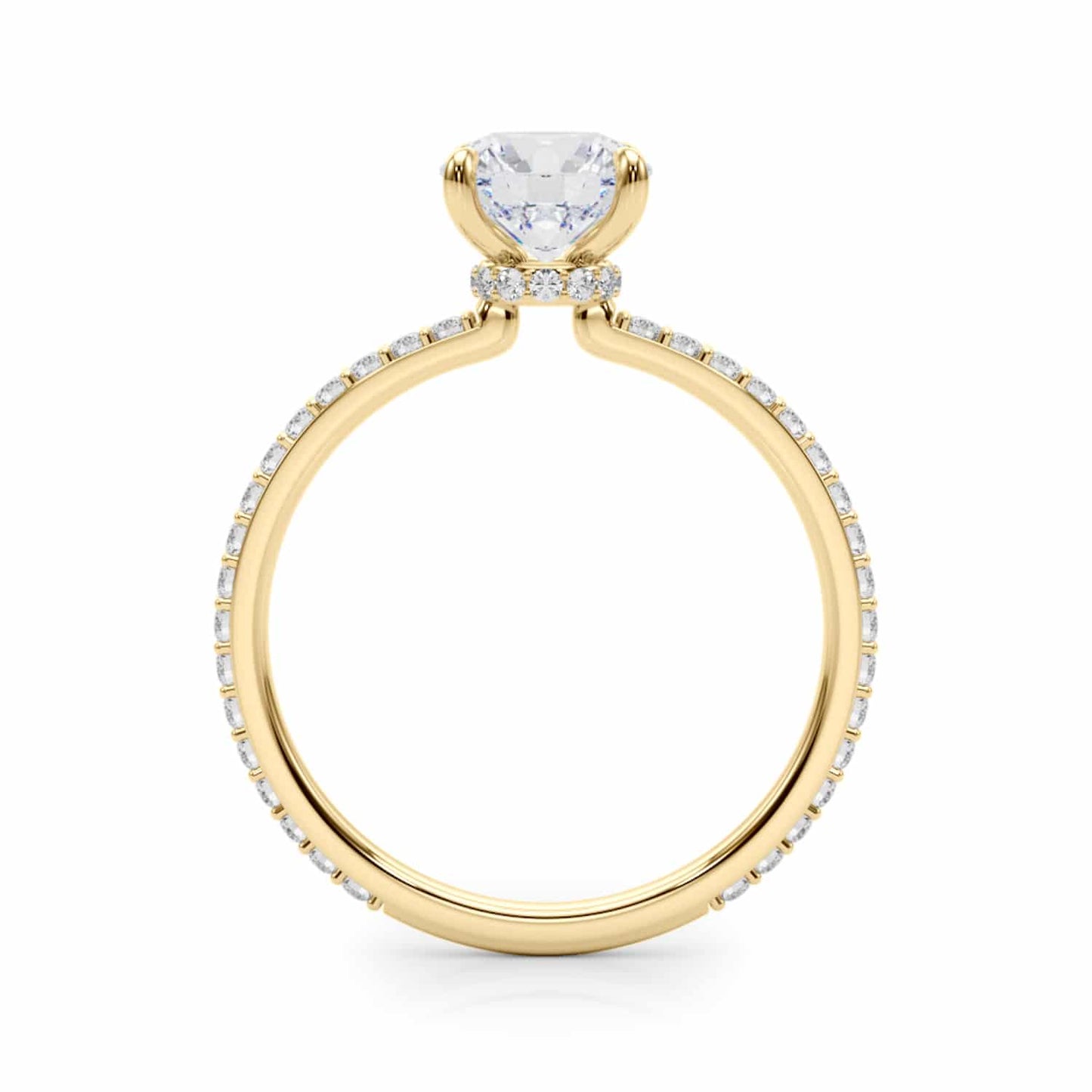 1.25CTW Lab-Grown Diamond 18K Gold Hidden Engagement Ring