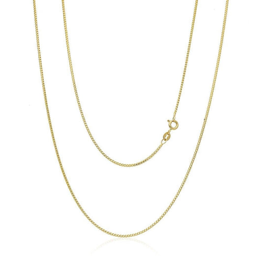 14K Yellow/White/Rose Gold 1.2mm Franco Chain (Solid Links) 16"-24"
