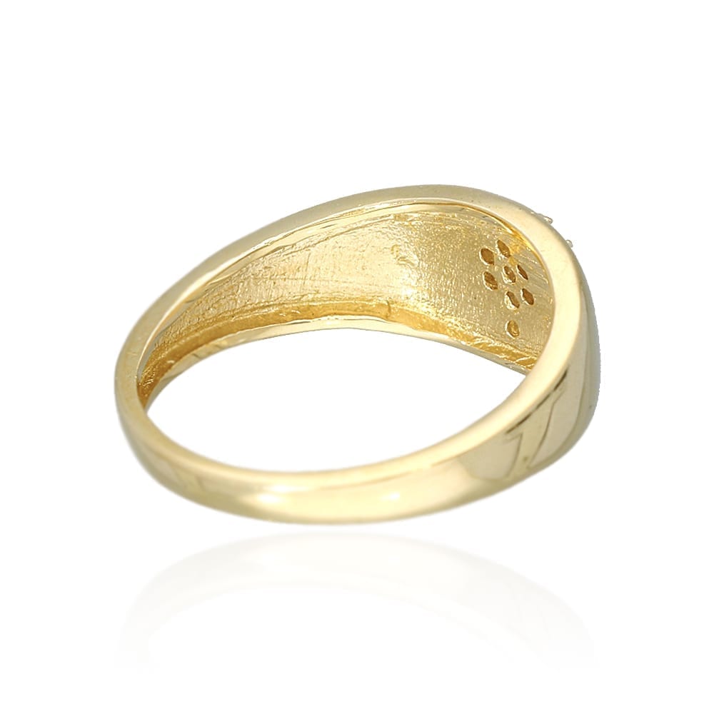 14k Solid Yellow Gold 0.20Ct Pave Set Created White Diamond Heart Ring Size 5-10