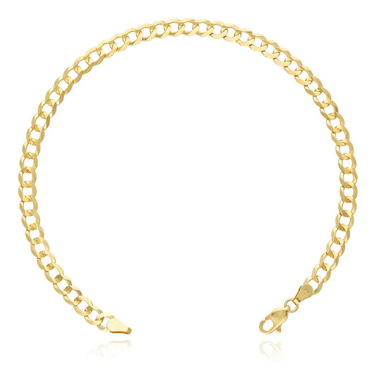 14K Yellow Gold 4.7mm Cuban Curb Bracelet (Solid Links) 8.5"