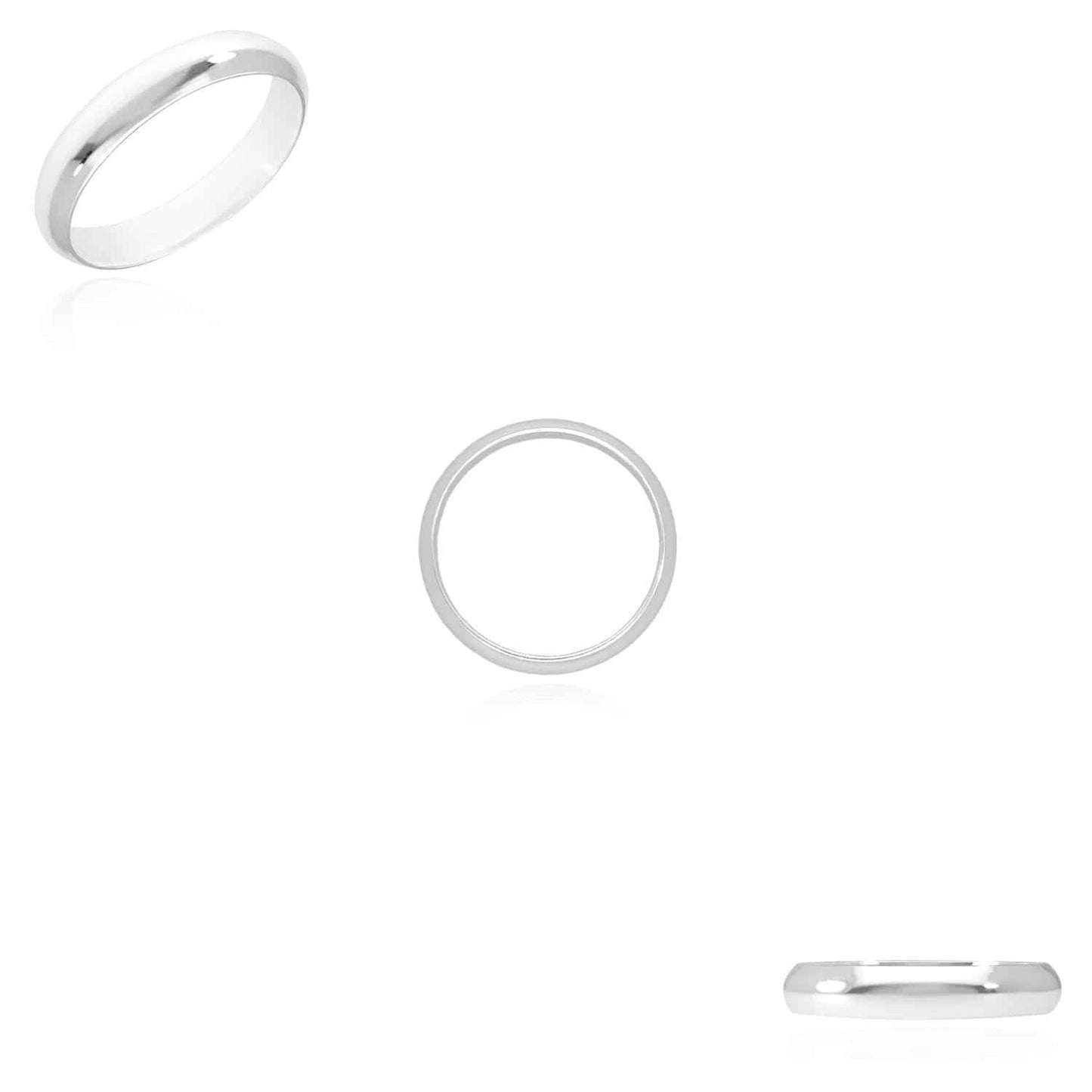 925 Sterling Silver 4mm Wedding Band Ring