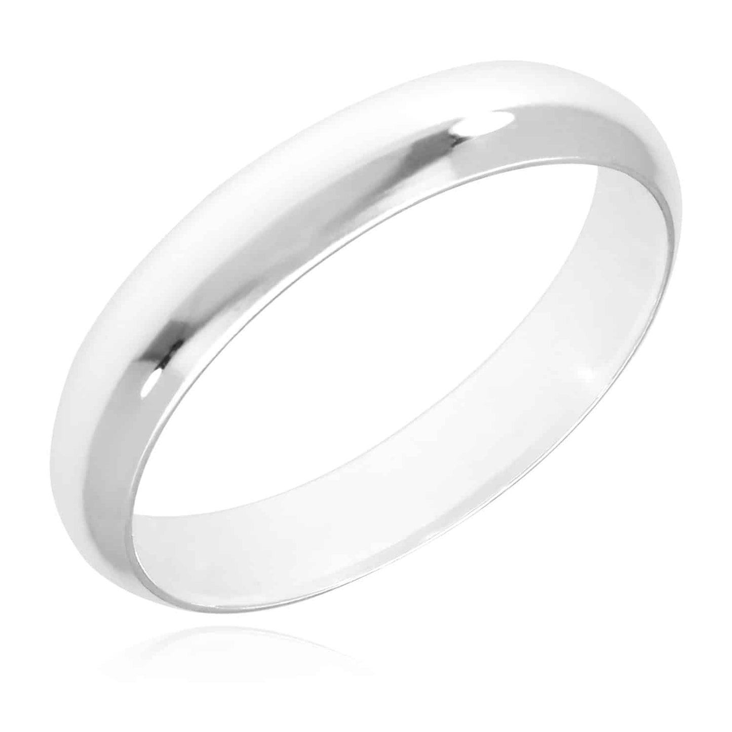 925 Sterling Silver 4mm Wedding Band Ring