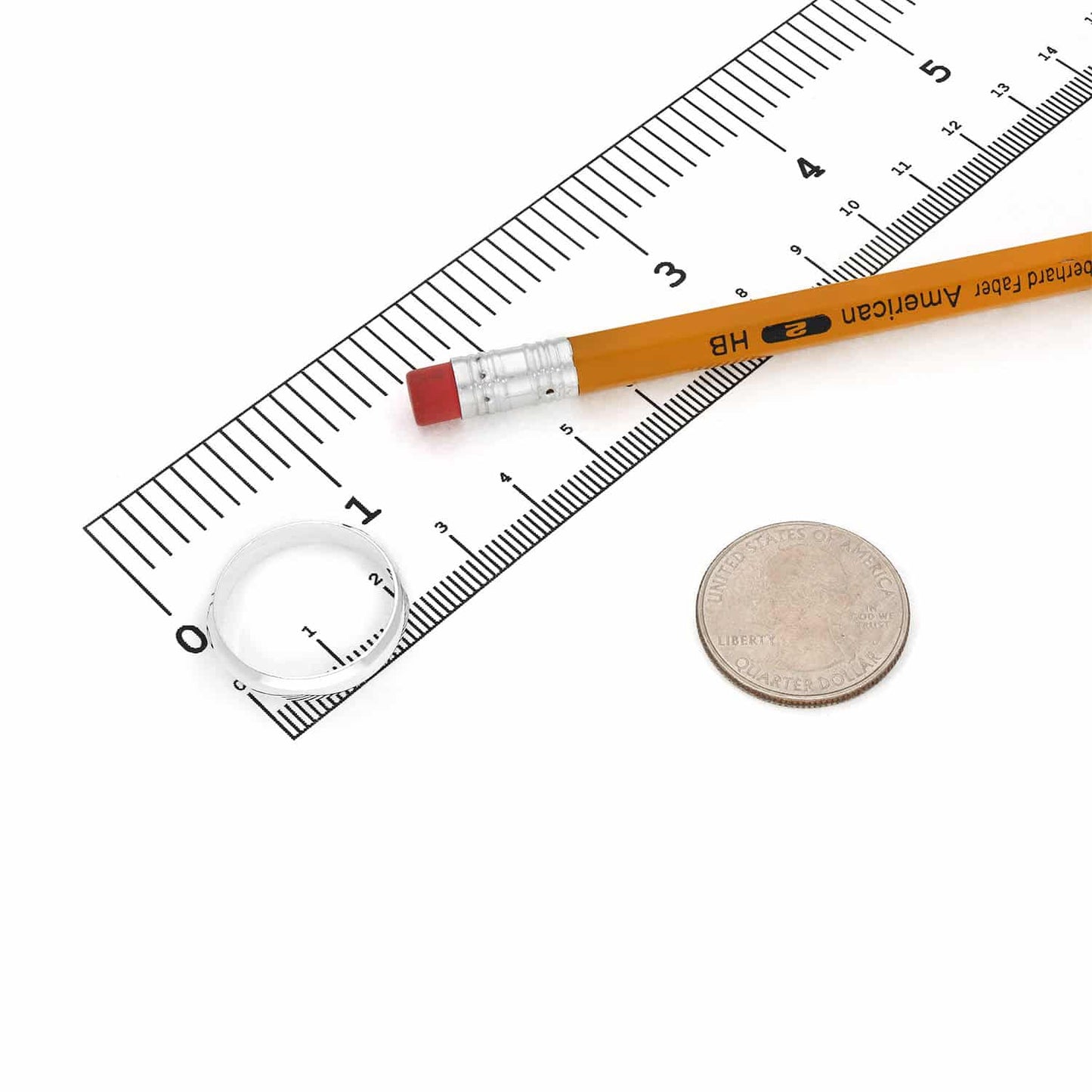 925 Sterling Silver 4mm Wedding Band Ring