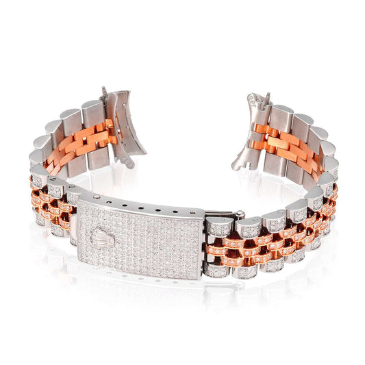 Rolex Datejust 2-Tone Rose 4.5CTW Natural Diamond Jubilee 36mm Watch Bracelet