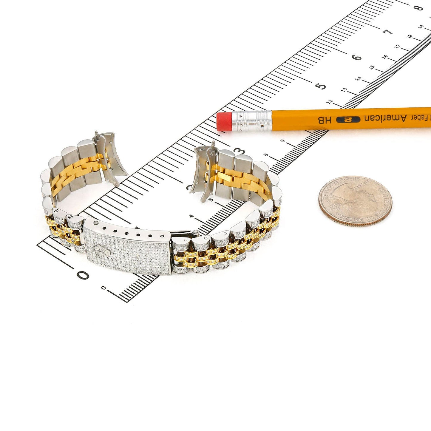 Rolex Datejust 2-Tone Yellow 4.5CTW Real Diamond Jubilee 36mm Watch Bracelet