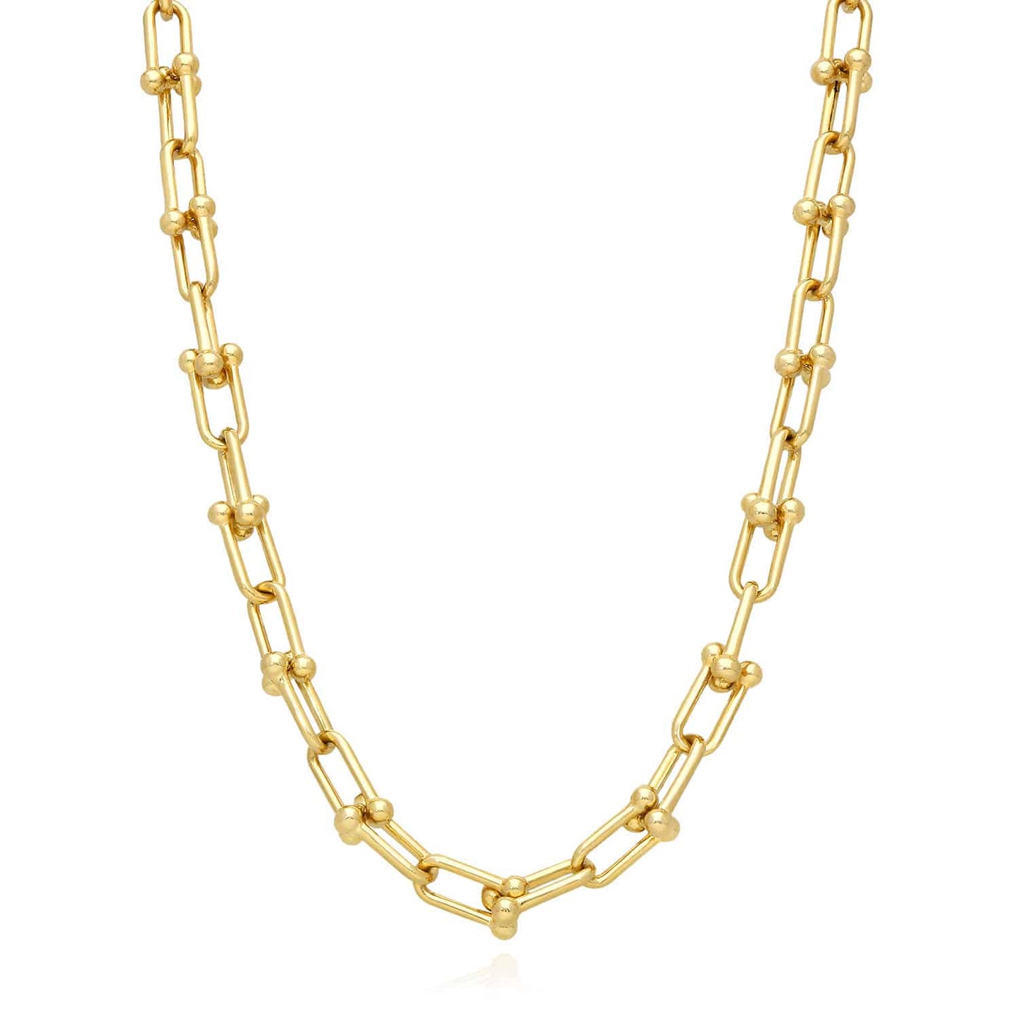 14K Yellow Gold 7mm HardWear U-Link Necklace 16"-24"