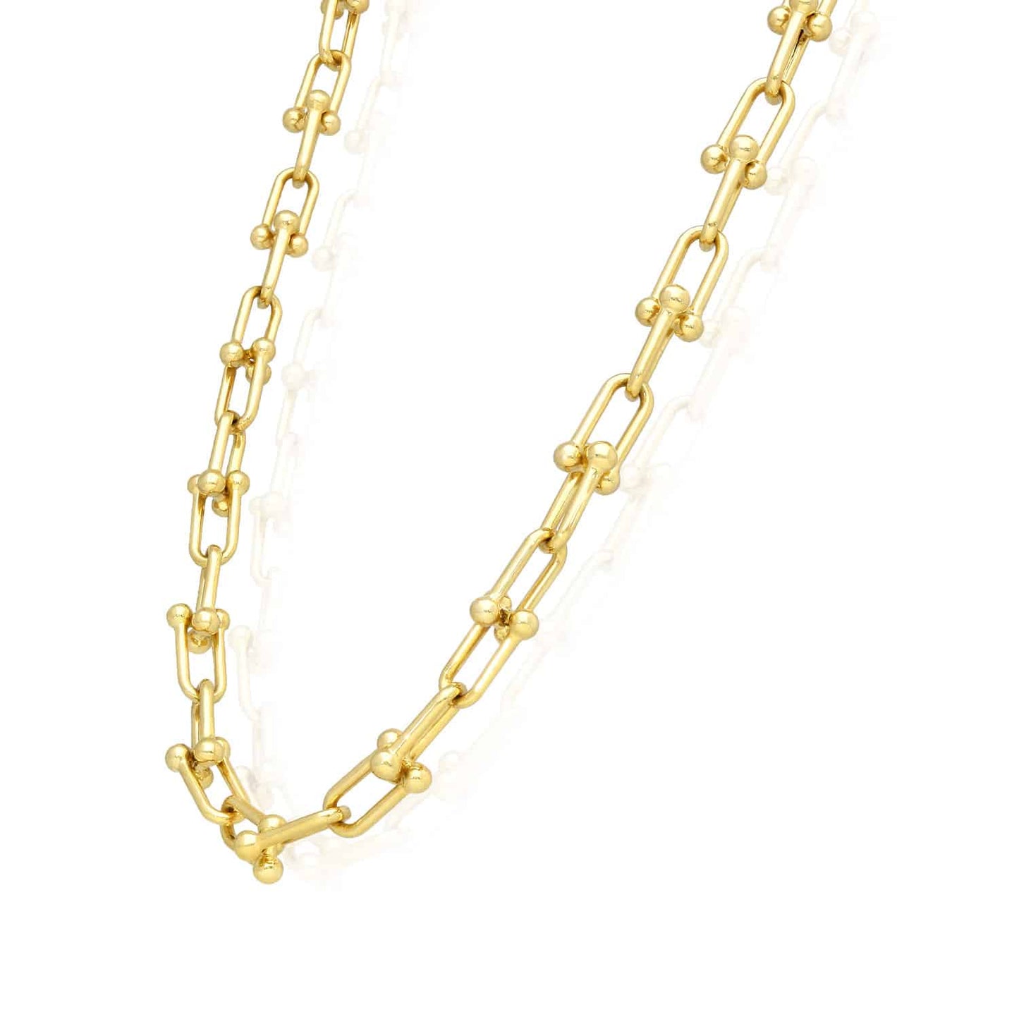 14K Yellow Gold 7mm HardWear U-Link Necklace 16"-24"