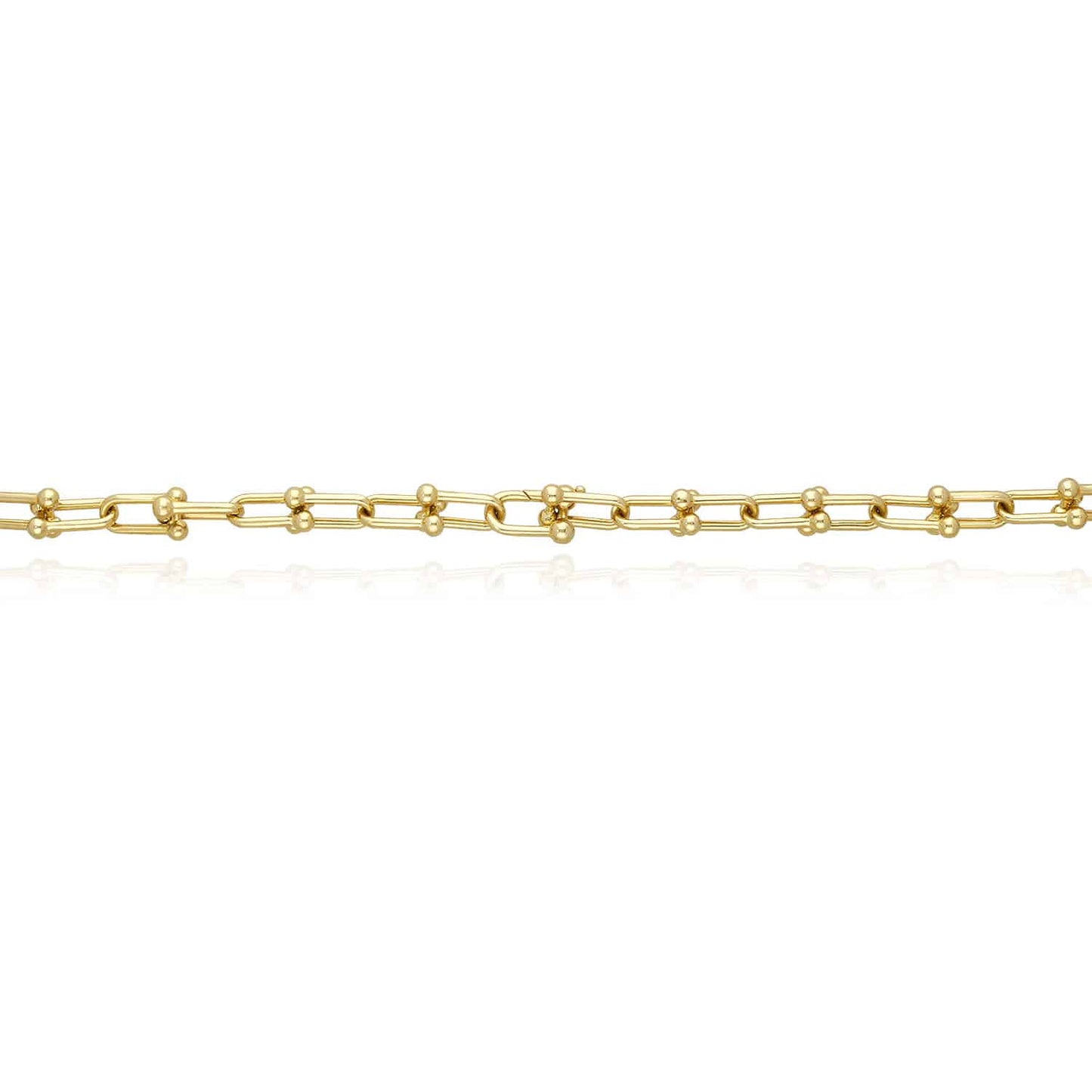 14K Yellow Gold 7mm HardWear U-Link Necklace 16"-24"