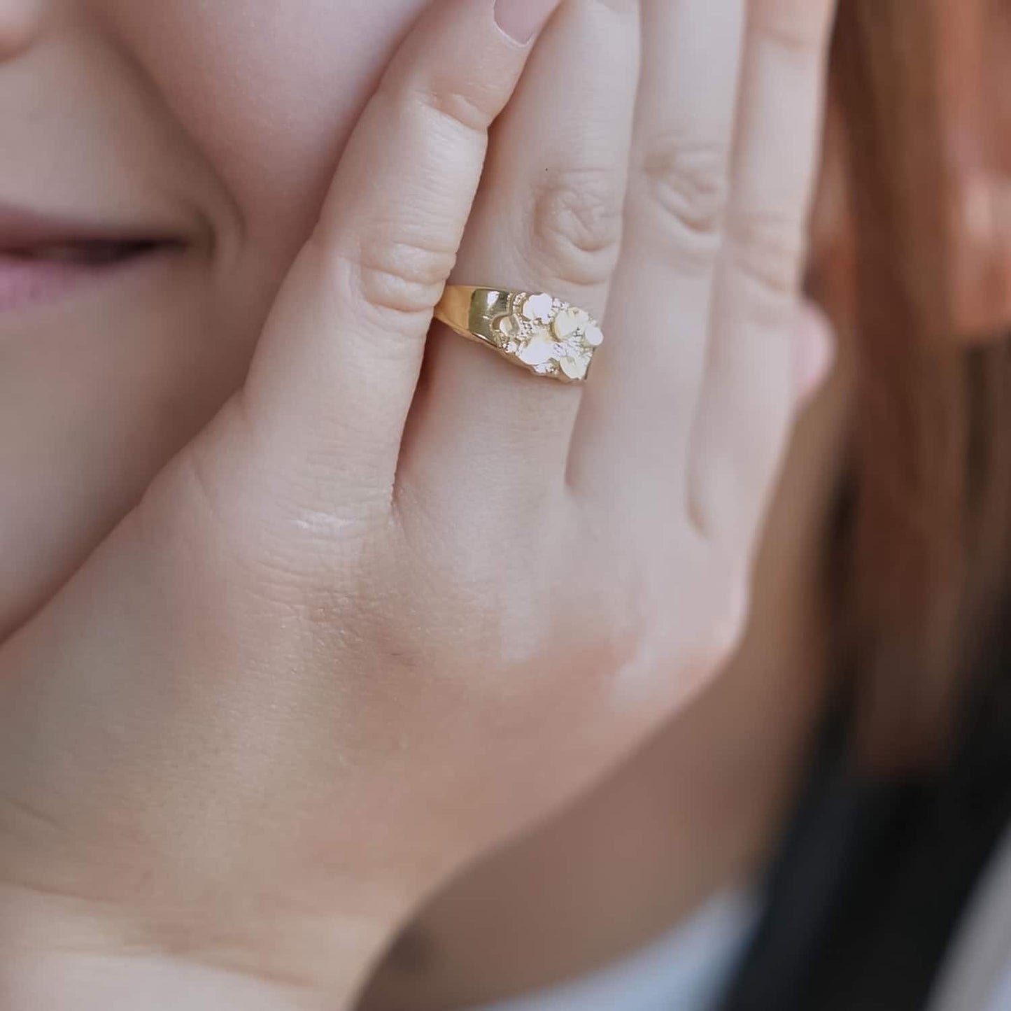 Kid's 10K Yellow Gold Nugget Ring
