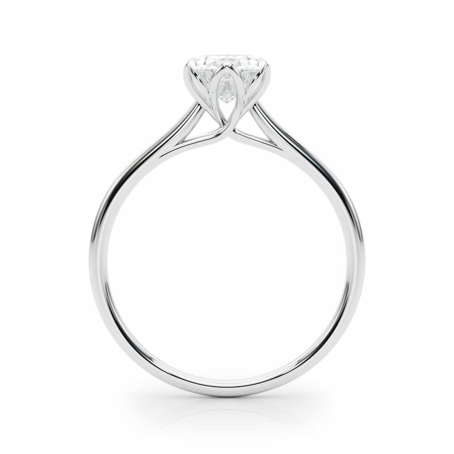 1.5CT Lab-Grown Diamond Oval-Cut Solitaire 18K Gold White Engagement Ring