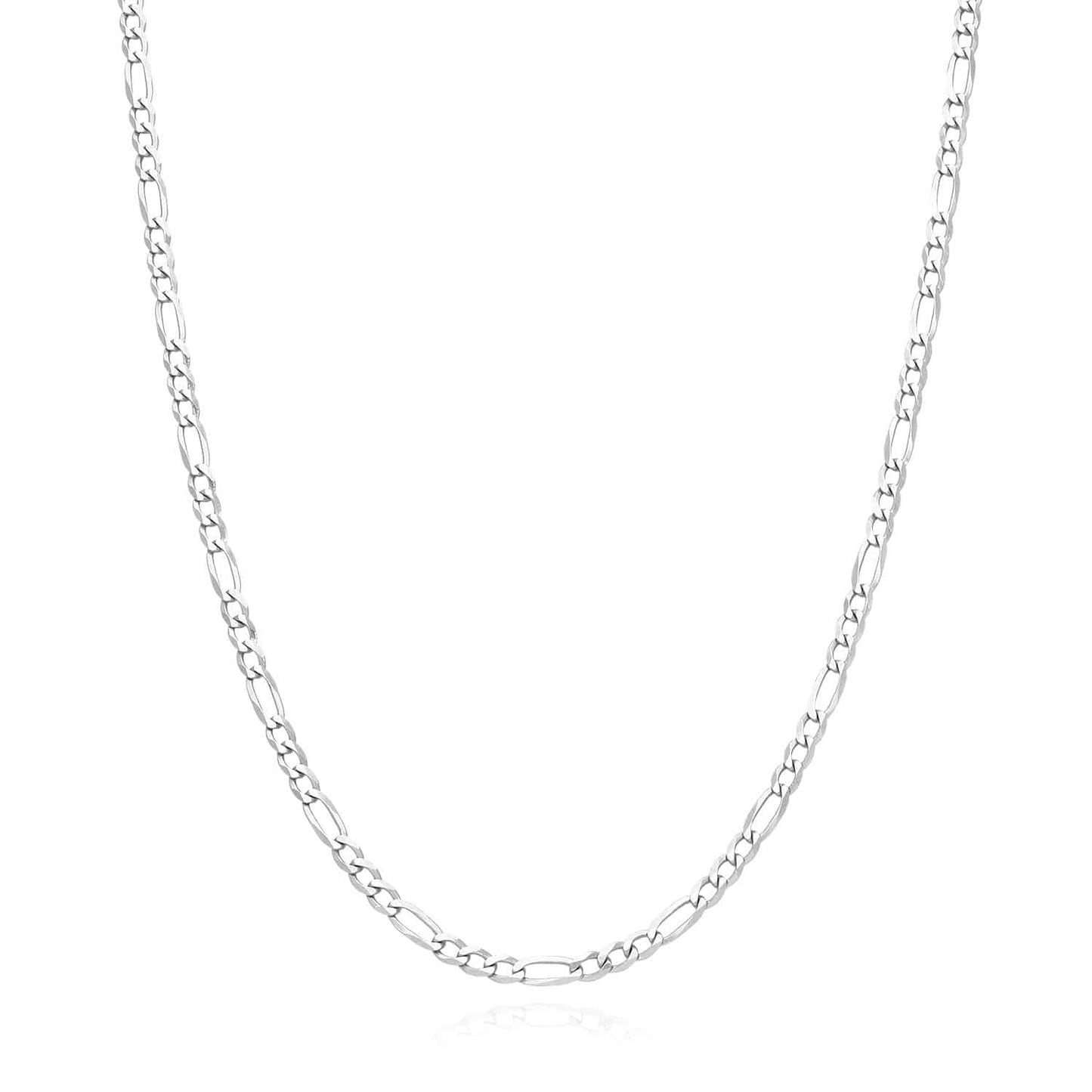 925 Sterling Silver 2.7mm Figaro Chain Necklace 16"-24"