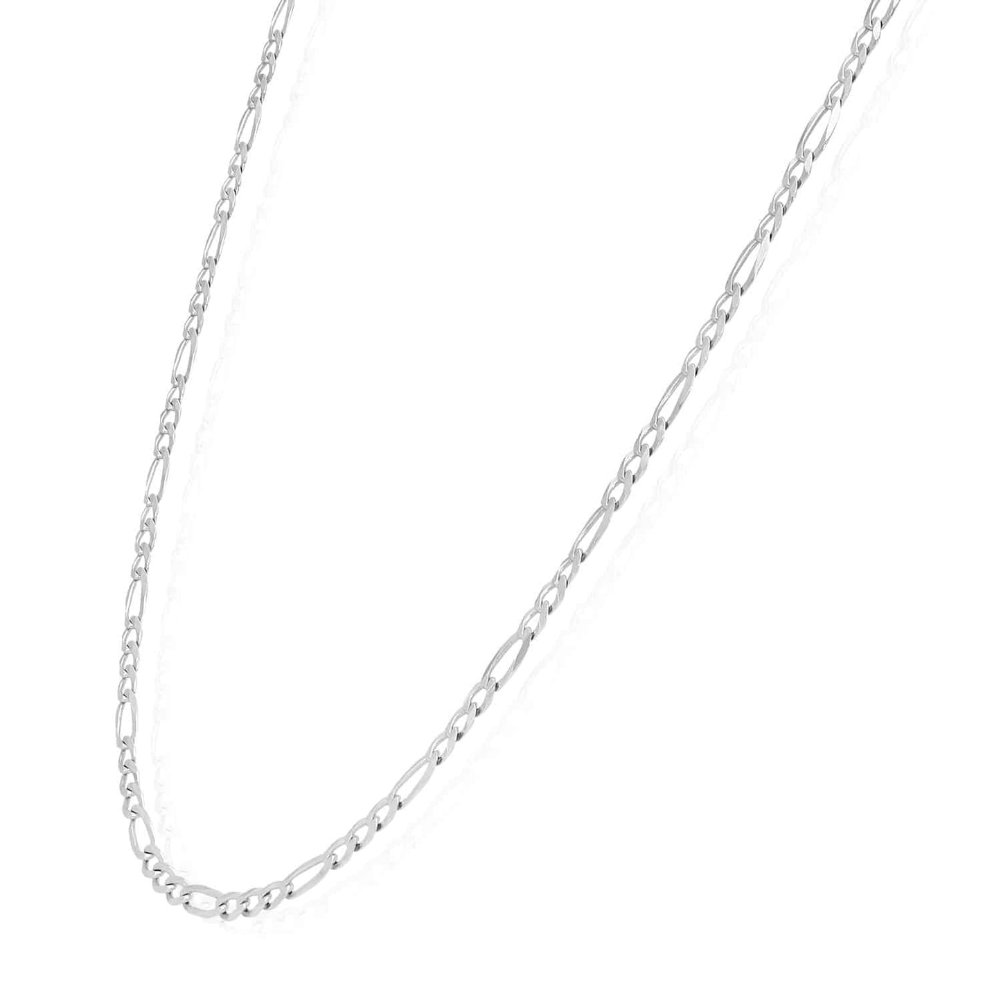 925 Sterling Silver 2.7mm Figaro Chain Necklace 16"-24"