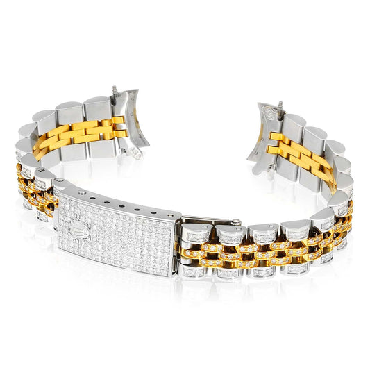 Rolex Datejust 2-Tone Yellow 3CTW Natural Diamond Jubilee 26mm Watch Bracelet