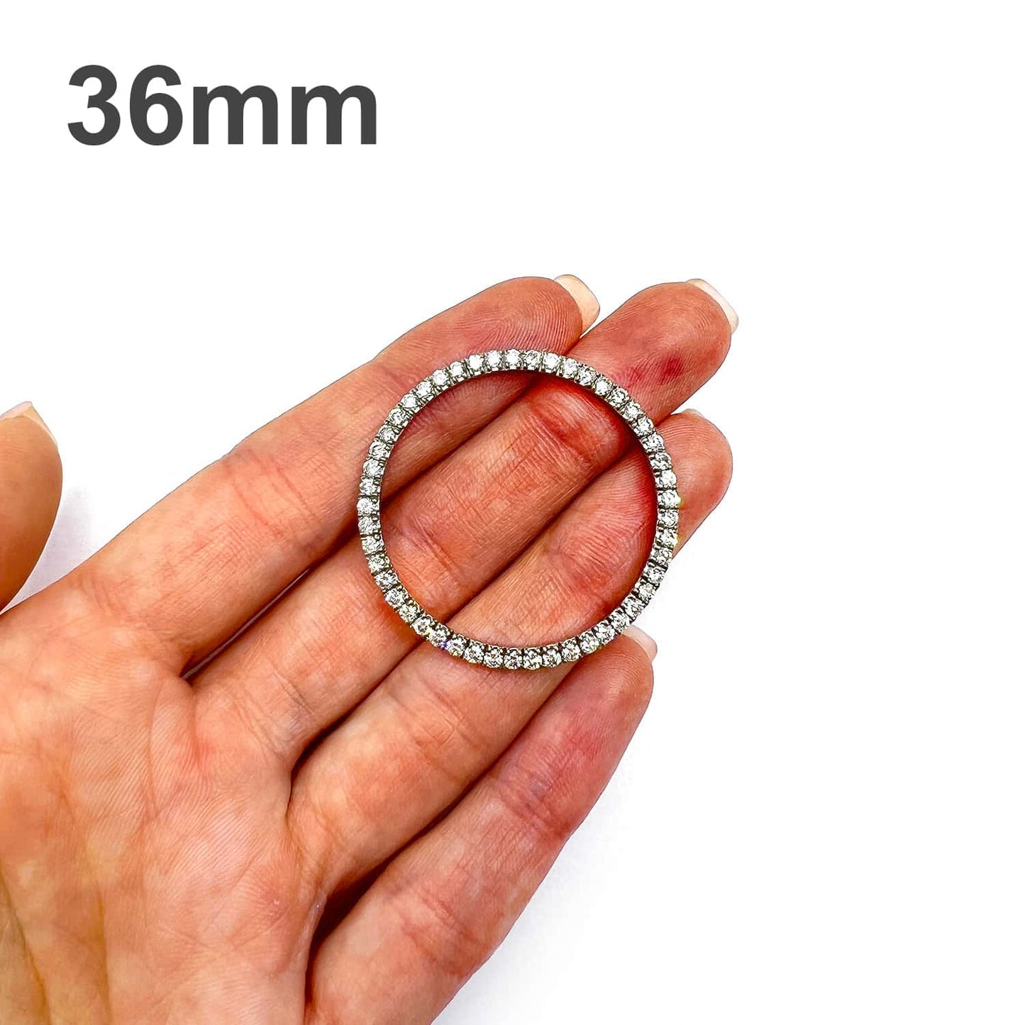 Natural Diamond Stainless Steel Bezel Rolex Datejust Watch 26mm 31mm 34mm 36mm