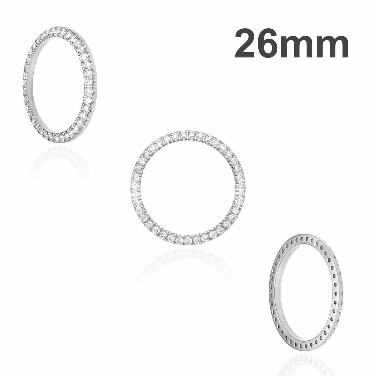 Natural Diamond Stainless Steel Bezel Rolex Datejust Watch 26mm 31mm 34mm 36mm