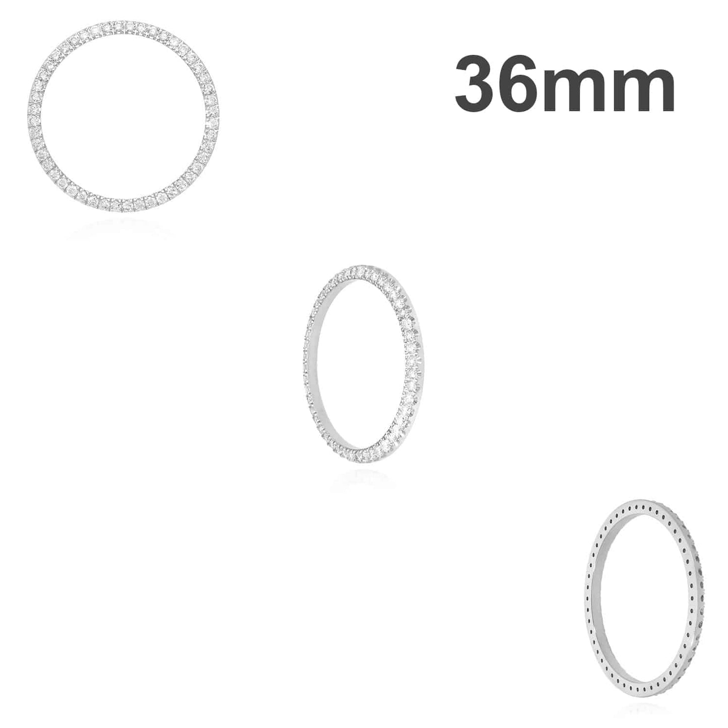 Natural Diamond Stainless Steel Bezel Rolex Datejust Watch 26mm 31mm 34mm 36mm