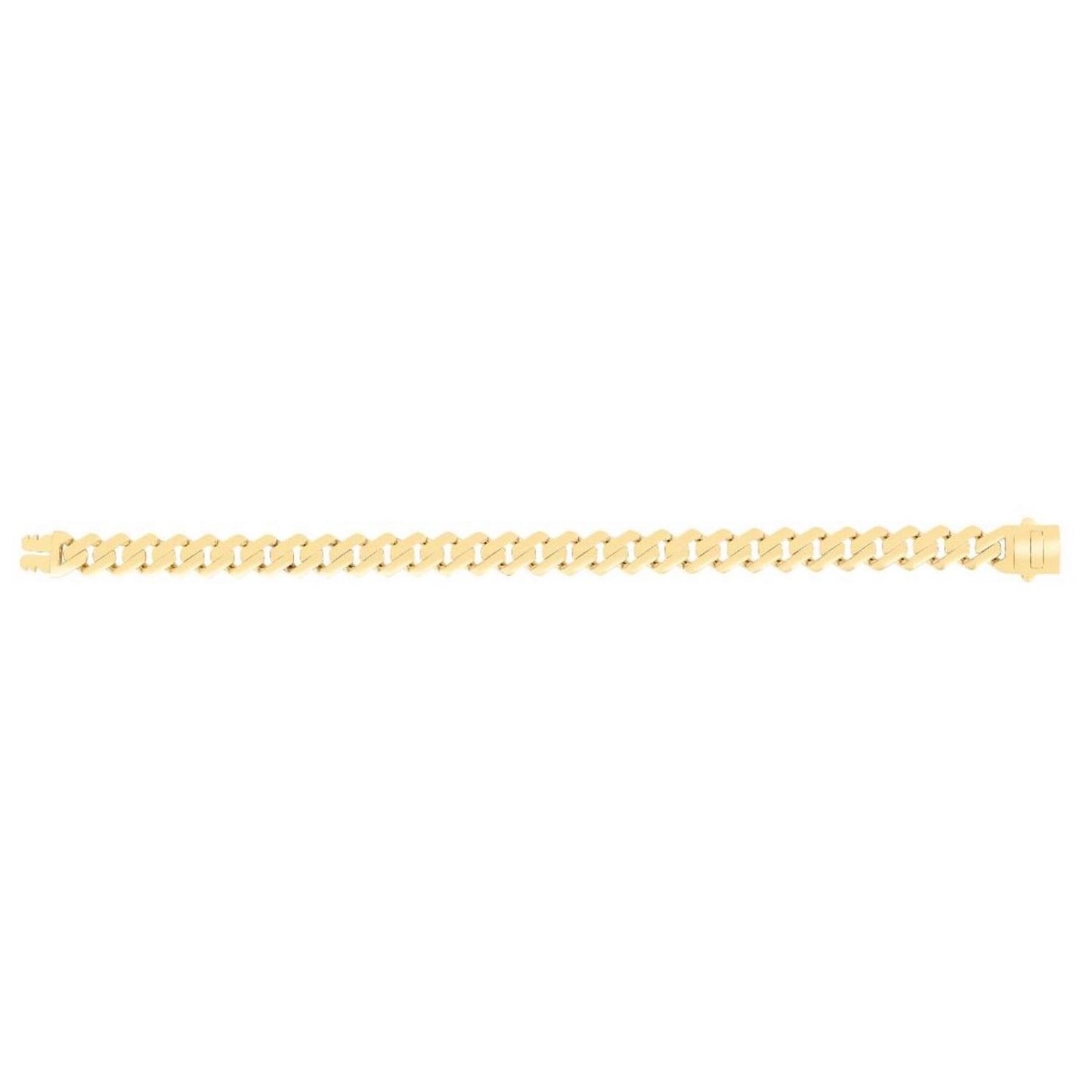 14K Gold Yellow 9.5mm Lite Edge Miami Cuban Bracelet 8.25"