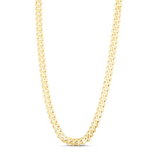 14K Yellow Gold 9.5mm Modern Edge Miami Cuban Chain (Hollow) 22"-24"