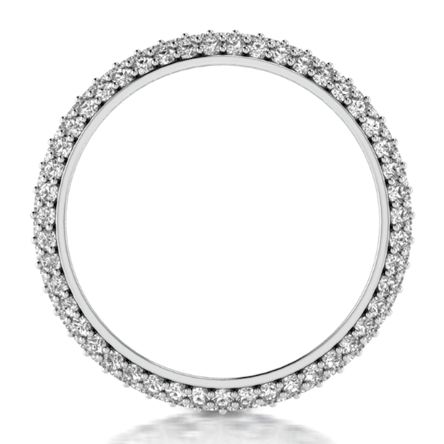 1CTW Real Diamond 18K Gold White All Around Wedding Ring Band