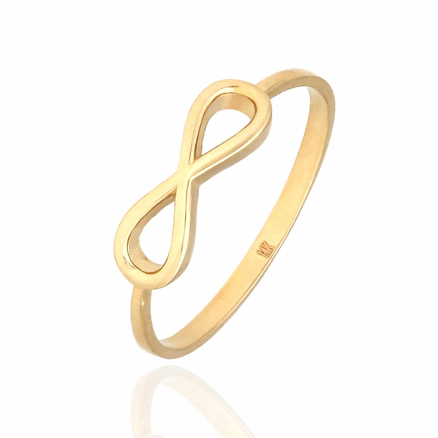 14K Gold Stackable Infinity Ring