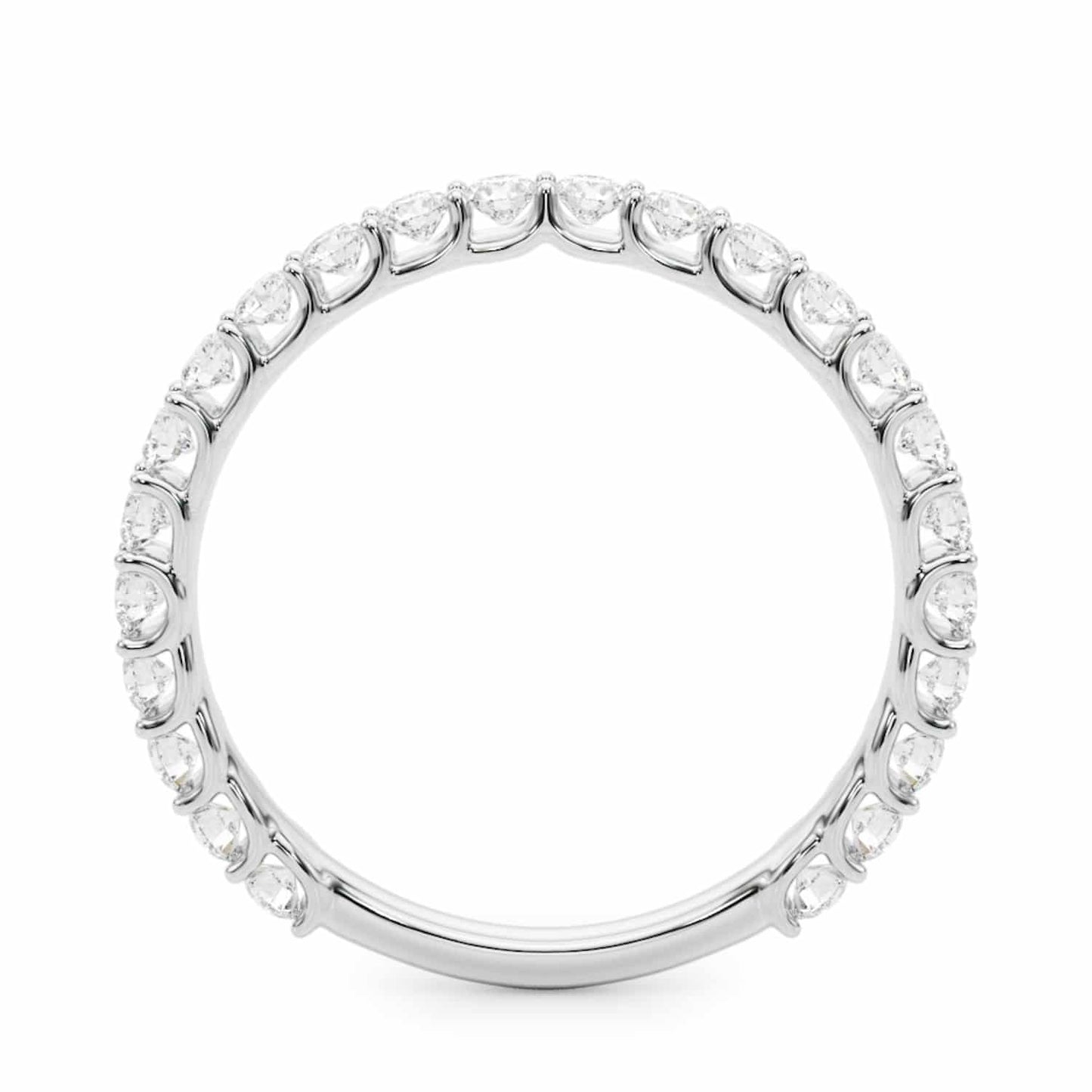 0.75CTW Natural Diamond 14K White Gold 3/4 Eternity Ring Band