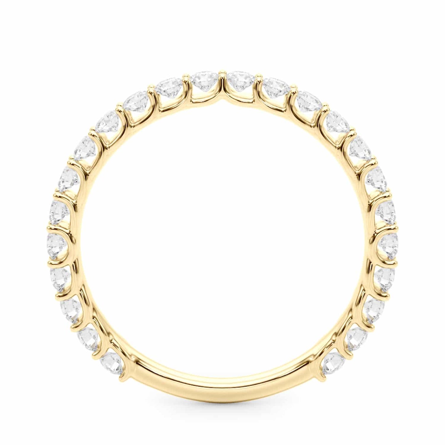 0.75CTW Natural Diamond 14K Yellow Gold 3/4 Eternity Ring Band