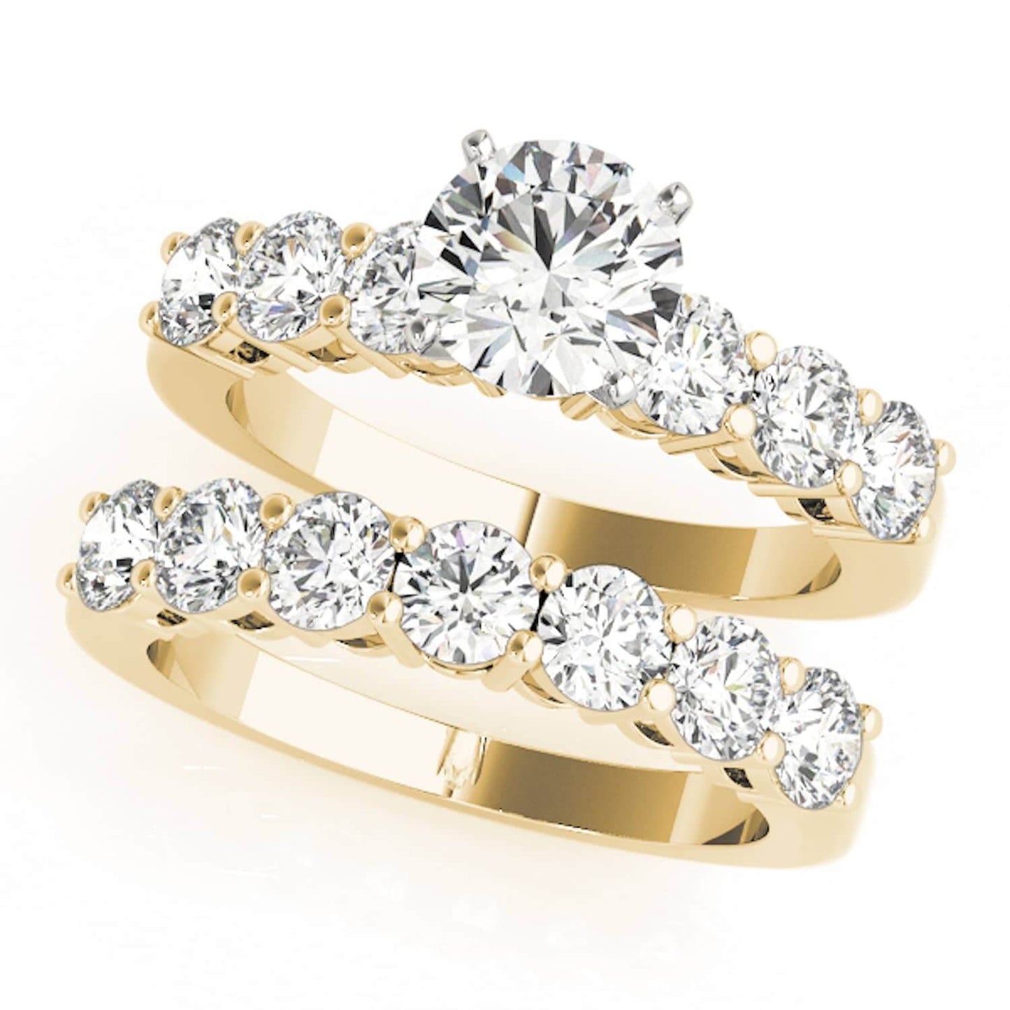 0.45CTW Lab-Grown Diamond 18K Gold Yellow Wedding Band