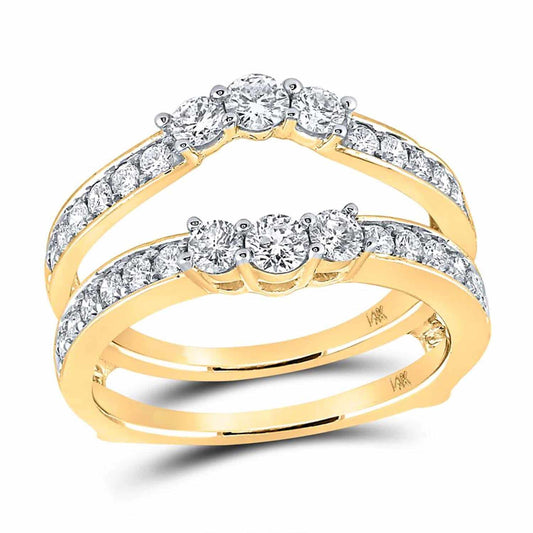 1CTW Natural Diamond 14K Yellow Gold Wrap Guard Ring Enhancer