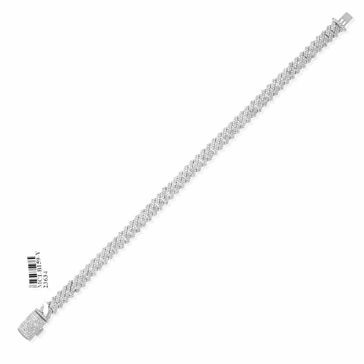 4.65CTW Natural Diamond Pave 14K Rose Gold Yellow White Edge Miami Bracelet 7.5"