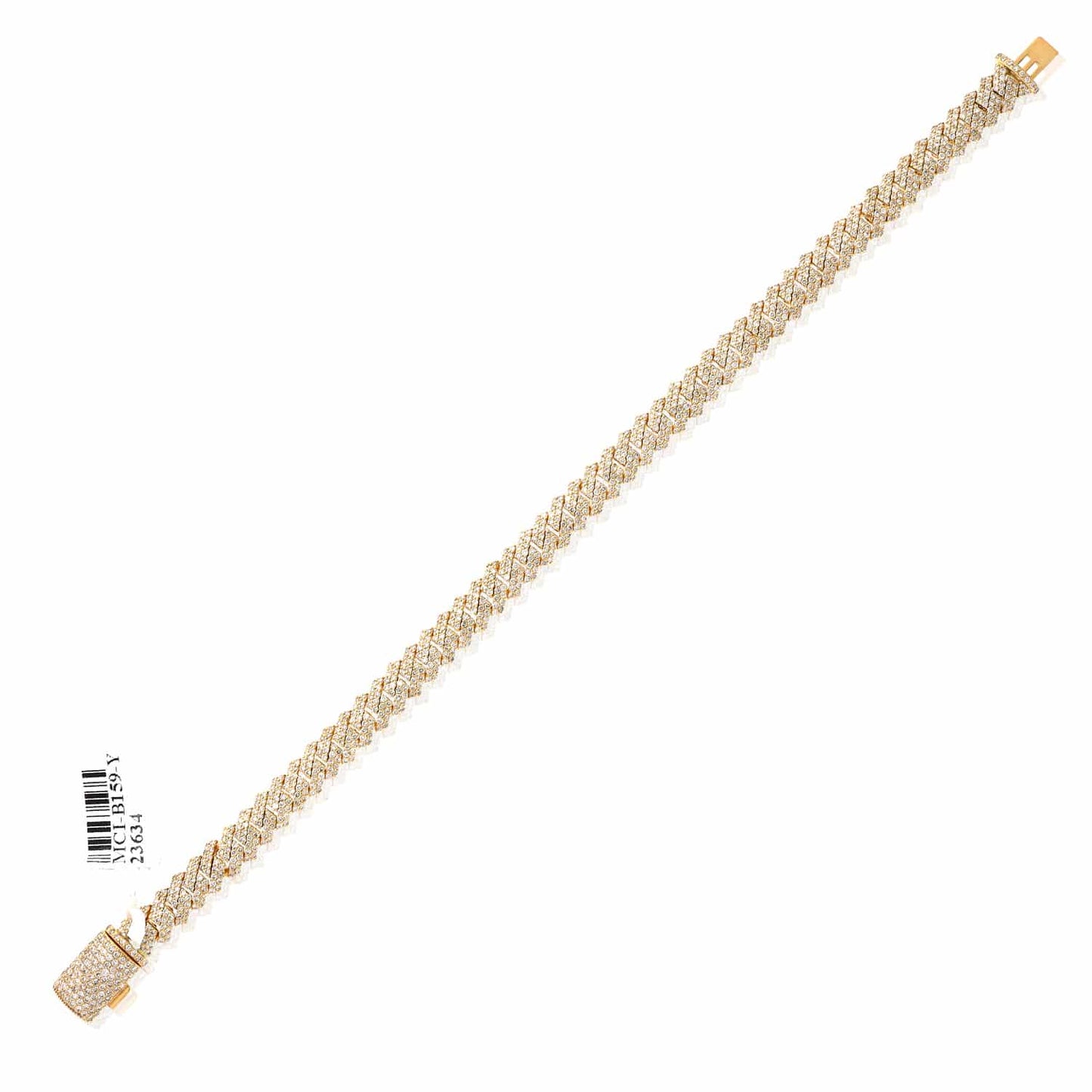 4.65CTW Natural Diamond Pave 14K Rose Gold Yellow White Edge Miami Bracelet 7.5"