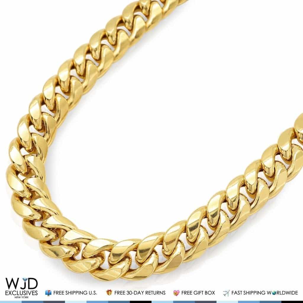 10K Yellow Gold 11.2mm Miami Cuban Chain (Hollow) 26