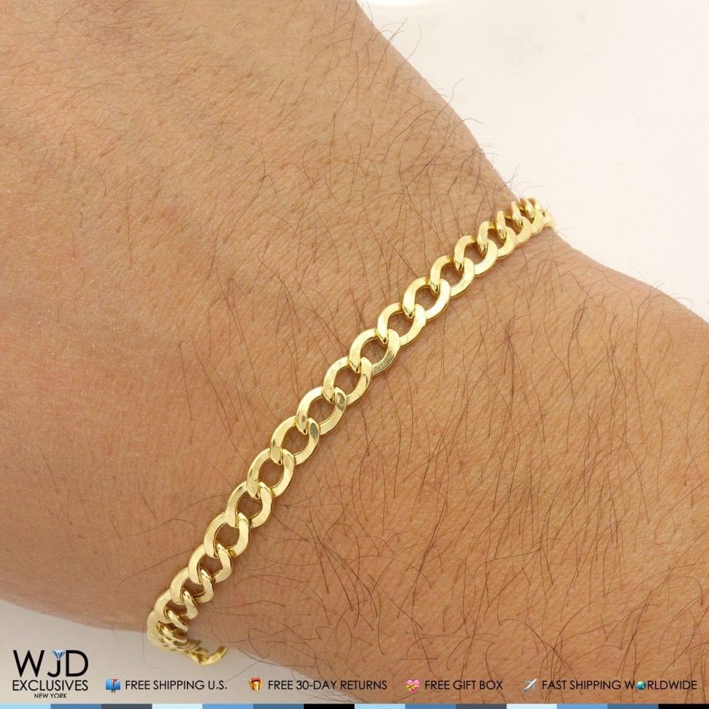 10K Gold Yellow 5.5mm Cuban Curb Bracelet 8"