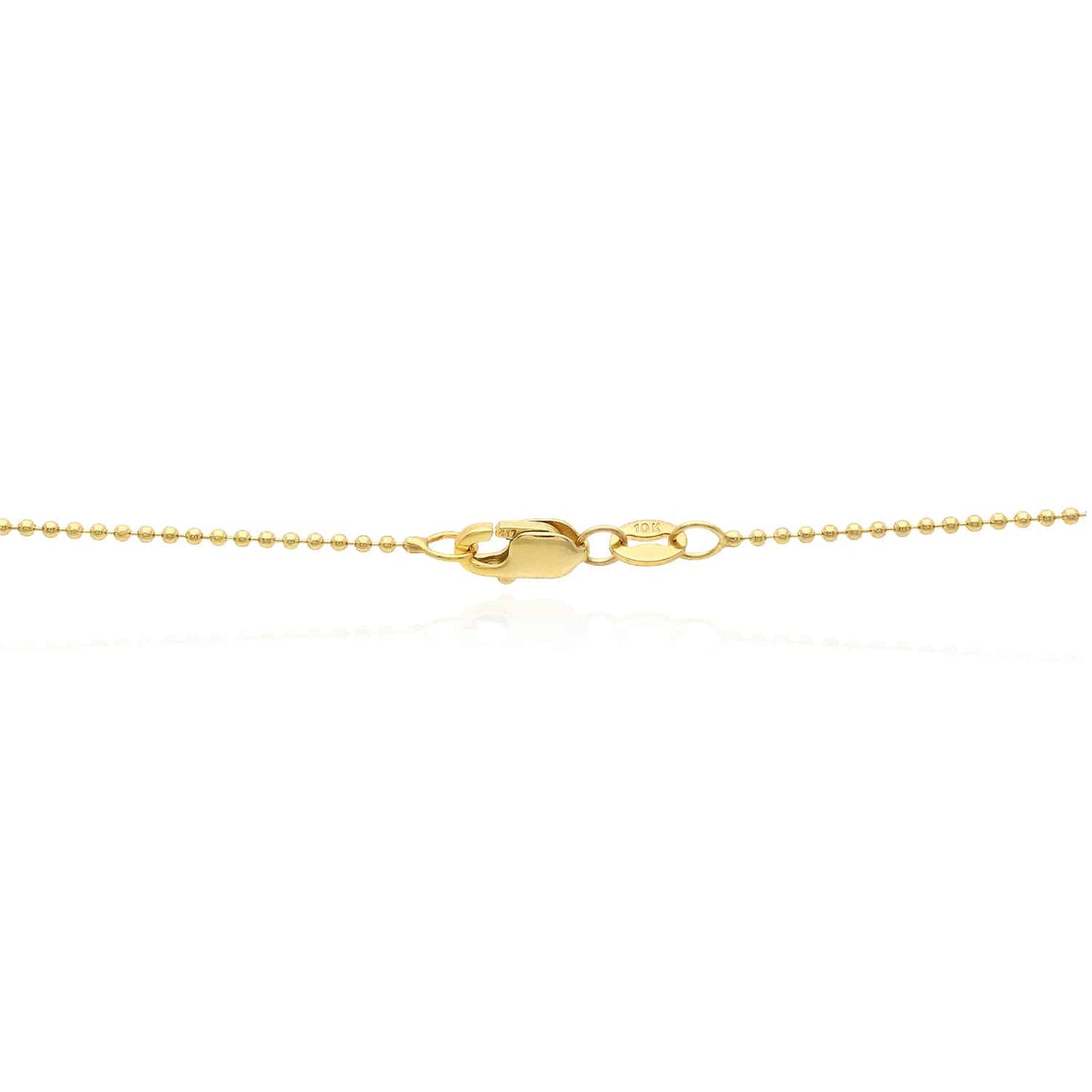 10K Real Gold 1mm Ball Beaded Chain Necklace 16"-20"