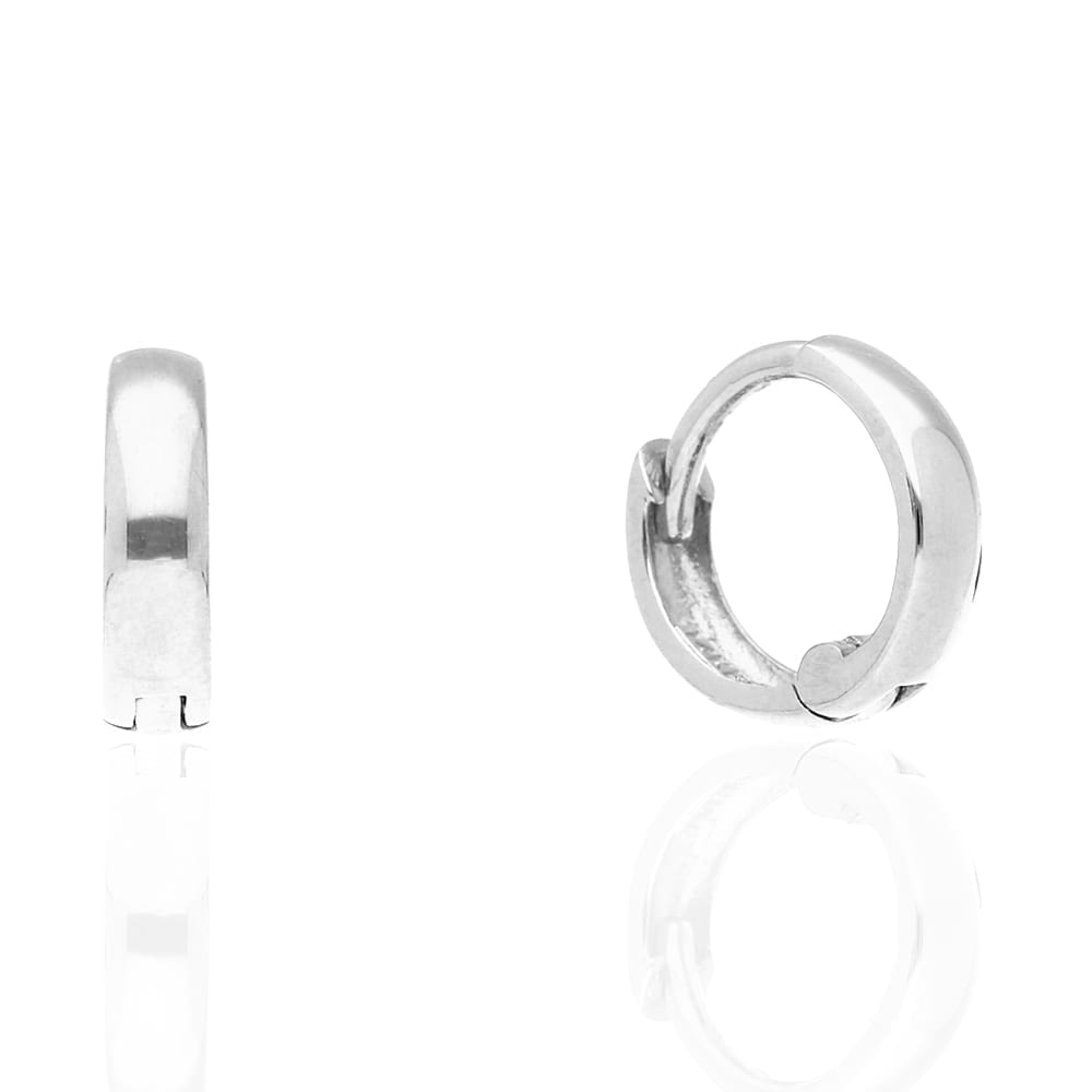 14k Gold Hoop Earrings 12mm Yellow Gold, Rose Gold & White Gold
