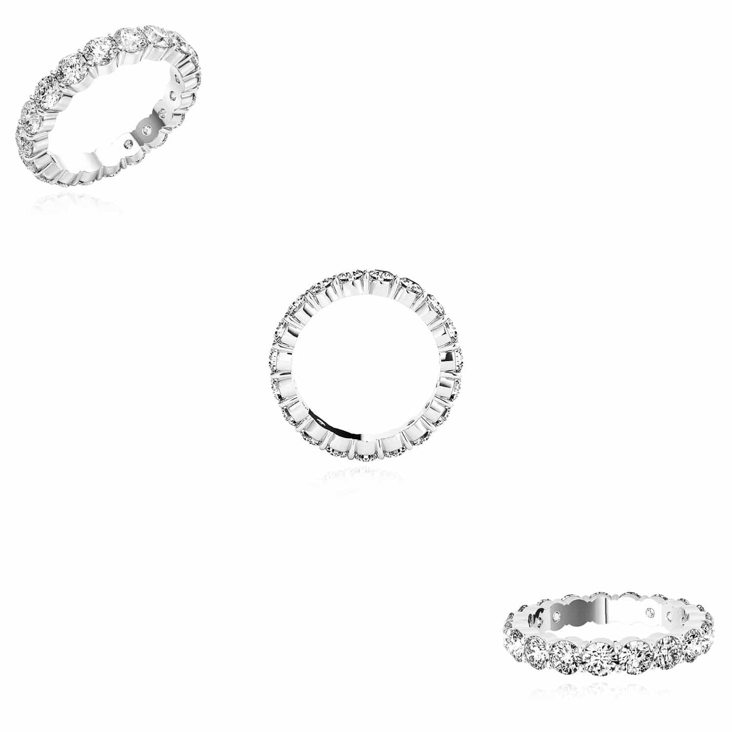 2.9CTW Lab-Grown Diamond 14K White Gold 4mm Thick Eternity Ring