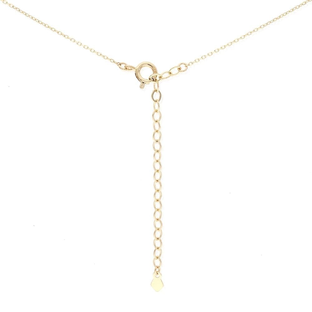 14k Gold 2CT CZ Bezel Solitaire 16"-18" Adj. Pendant Necklace