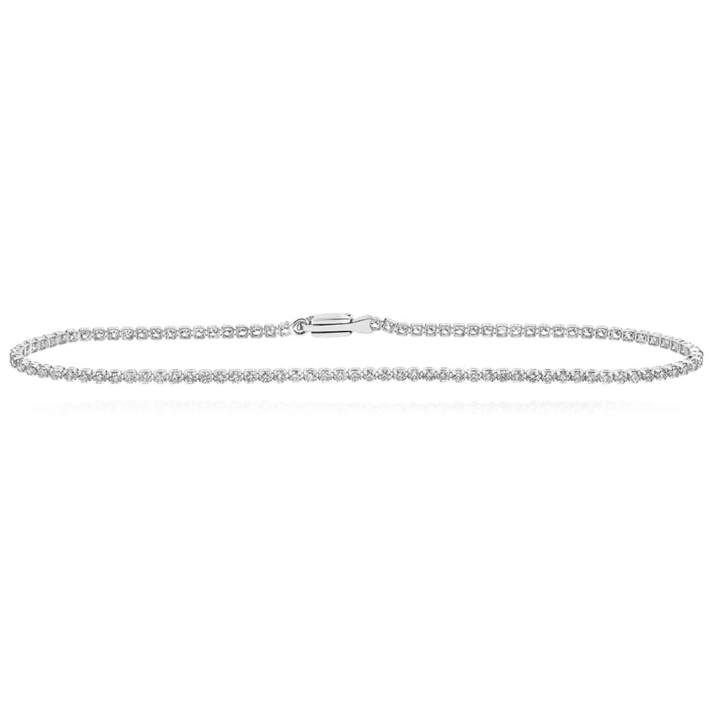 1.20CTW Real Diamond 10K Gold Yellow White Rose 2.5mm Tennis Bracelet 7"