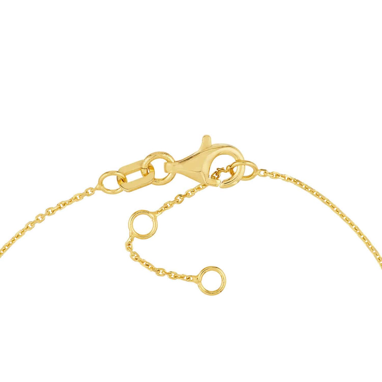 Engravable 14K Gold Yellow Personalized Heart Bracelet 6.25"-7.25" Adjustable