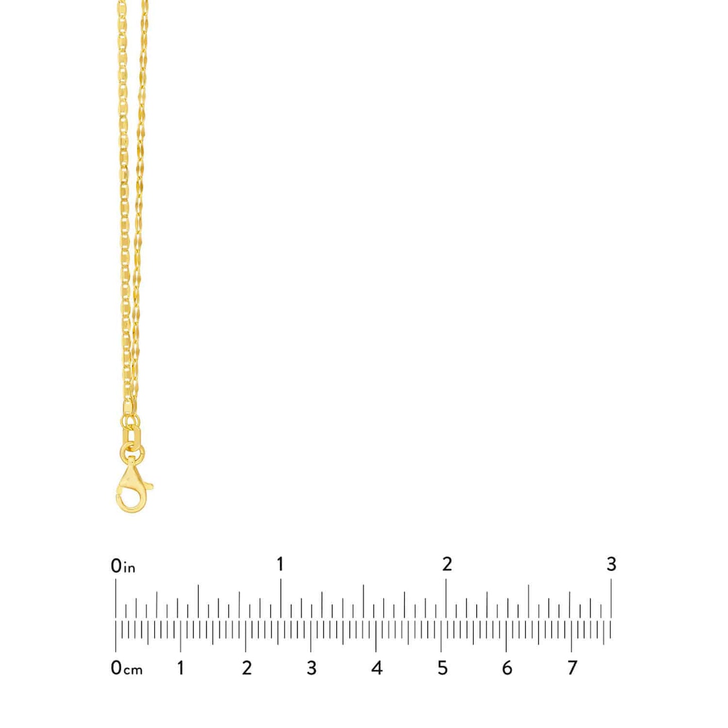 14K Gold Layered Hammered Forzatina Chain 16"-18" Adjustable