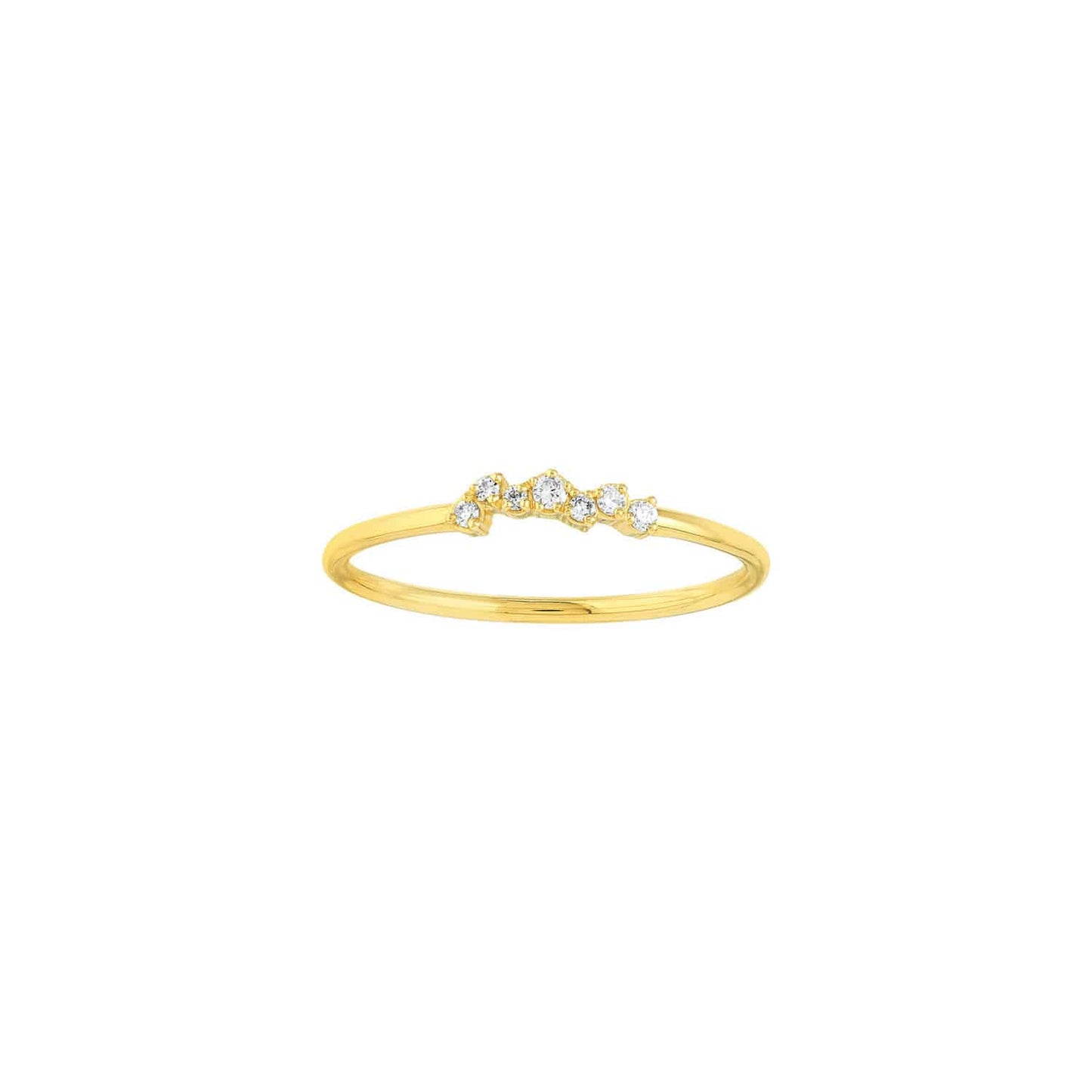 Real Diamond 14K Gold Fancy Cluster Ring