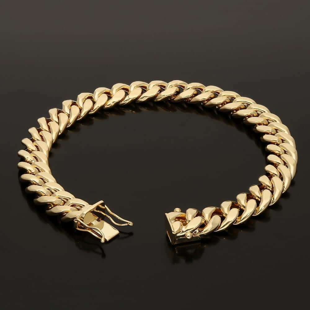 14K Yellow Gold 9.6mm Miami Cuban Bracelet (Hollow) 8.5"