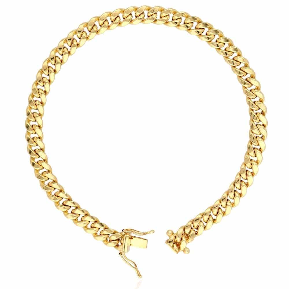 10k Gold Yellow 6mm Miami Cuban Men's Bracelet 8.5"
