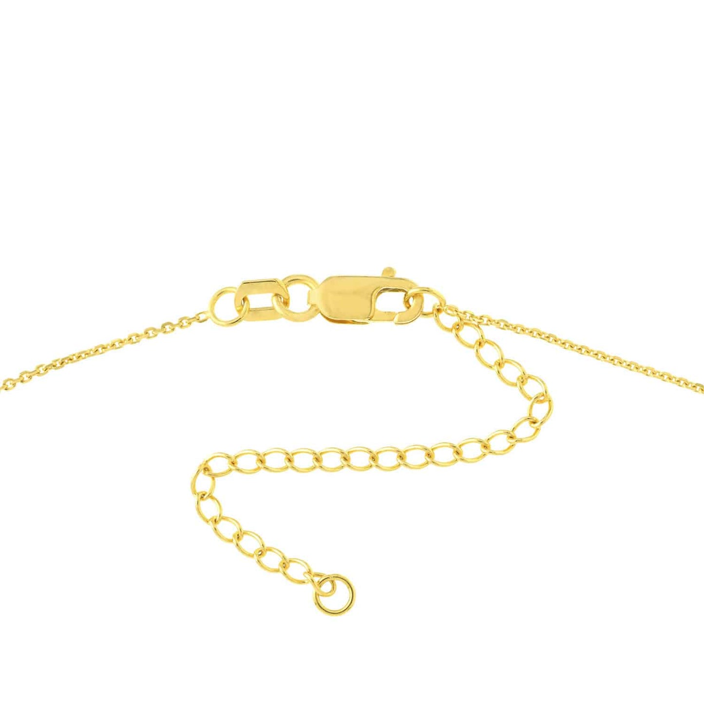 14K Gold Yellow White Rose 0.8mm Open Heart Pendant Necklace 16"-18" Adjustable