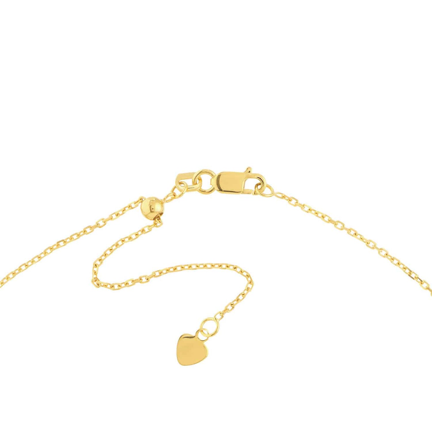 14K Real Gold Dangle Icicles Pendant Layered Duet Necklace 18"-22" Adjustable