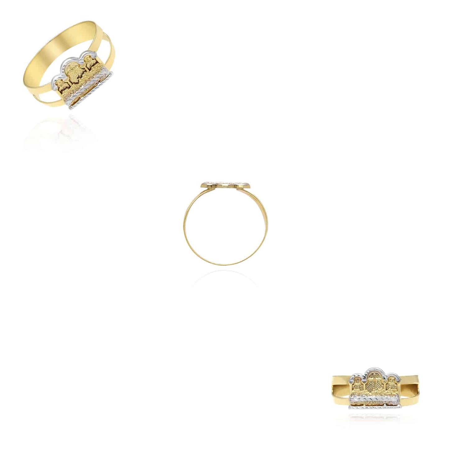 10K Yellow Gold Religious The Last Supper Ring
