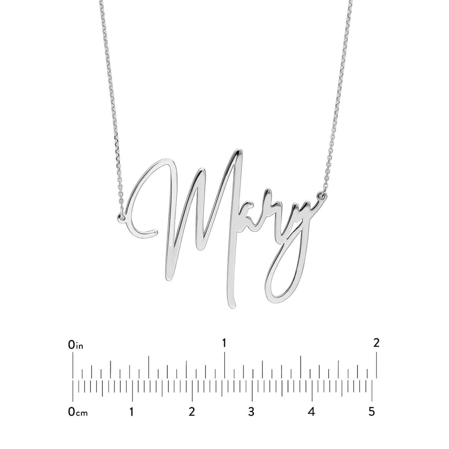 Customizable 14K Yellow Gold Signature Nameplate Necklace (Solid Links) 14"-Adjustable
