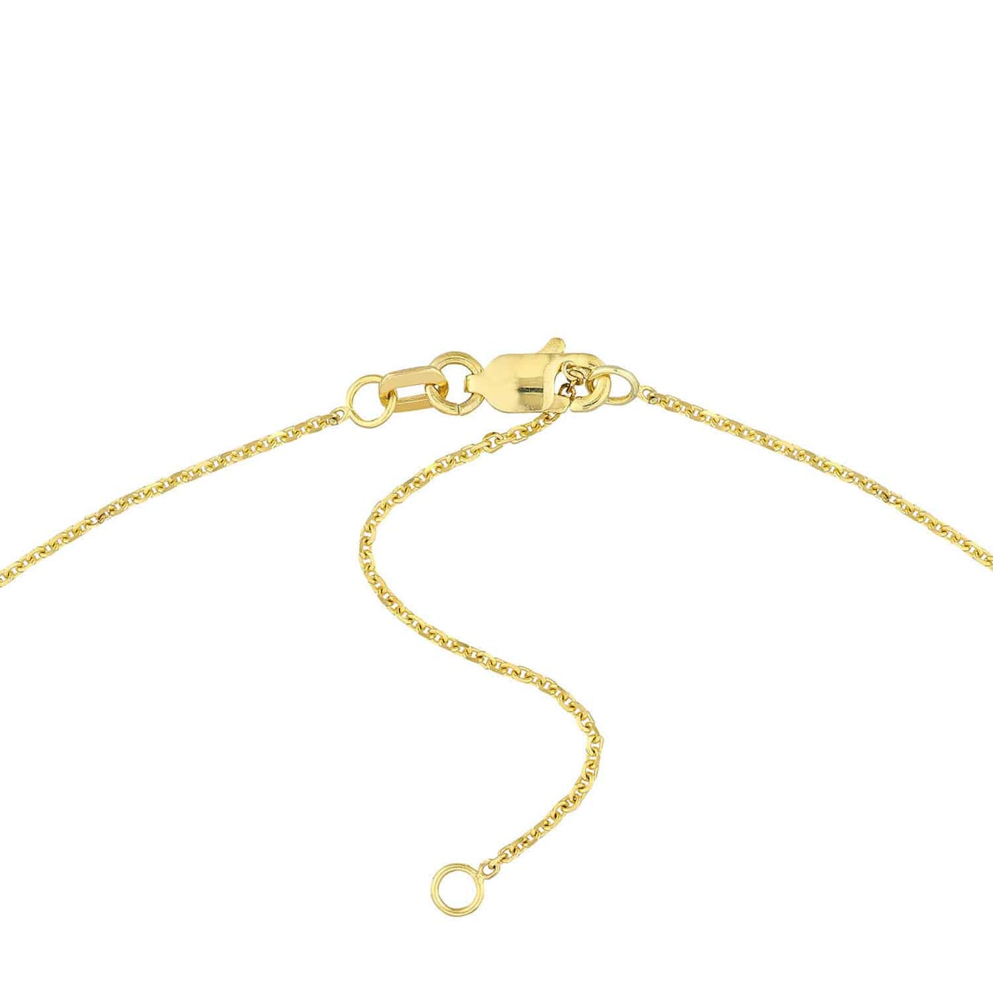 Customizable 14K Yellow Gold Signature Nameplate Necklace (Solid Links) 14"-Adjustable