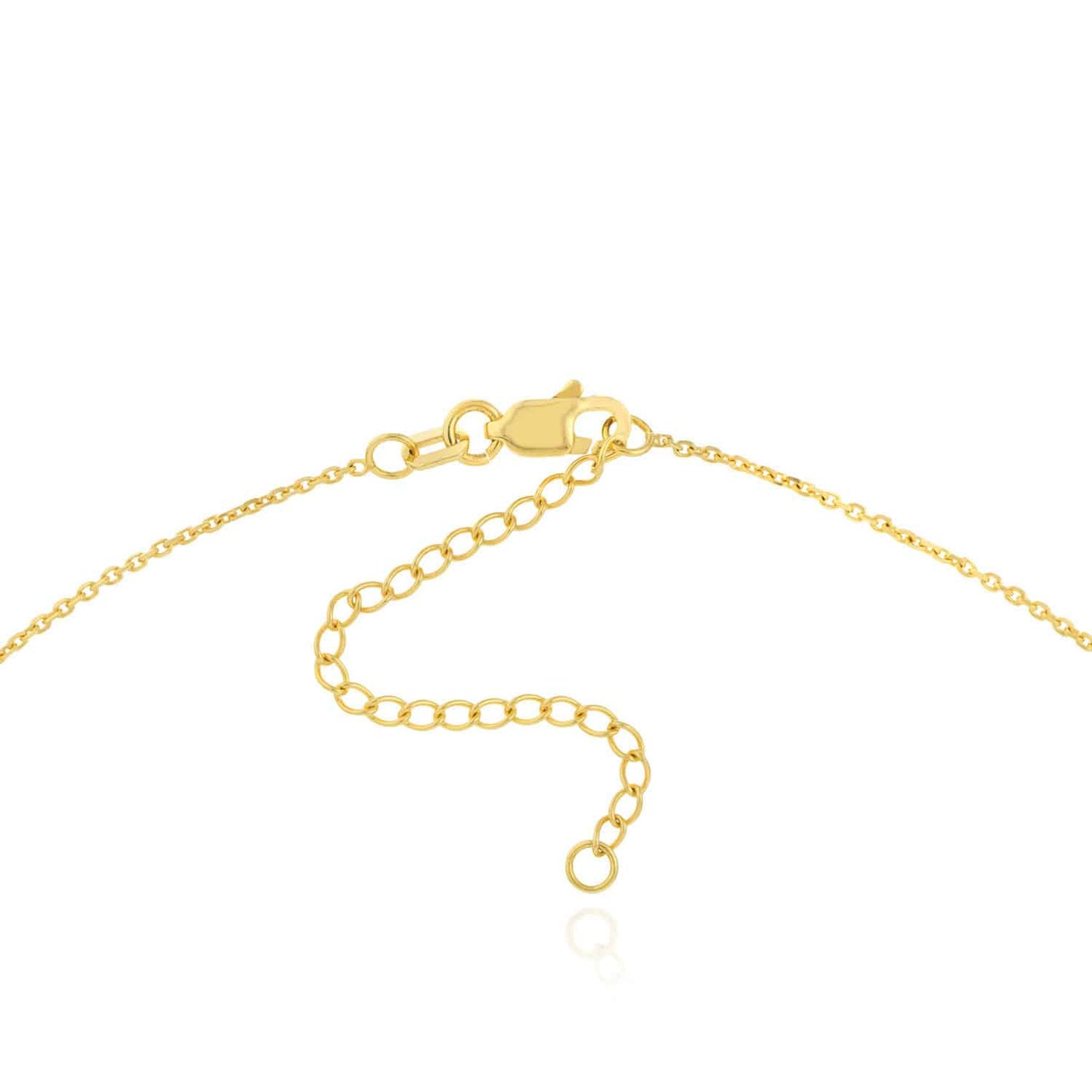 Customizable 14K Yellow White Rose Gold Gothic Nameplate Necklace (Solid Links) 14"-18" Adjustable